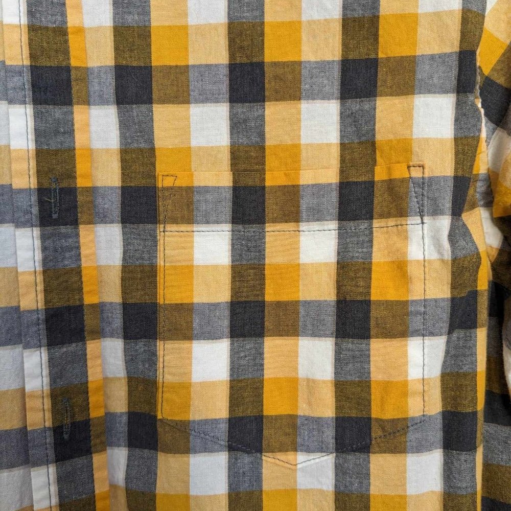 Def Leppard Hysteria Music Band Custom Yellow Flannel Button Down Shirt Sz M - Picture 4 of 6